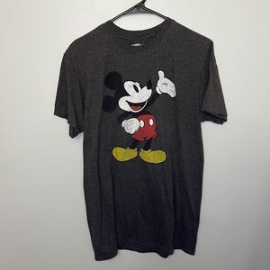 Mickey Mouse Mens Graphic Disney T Shirt Gray Short Sleeve Classic Medium VGCond